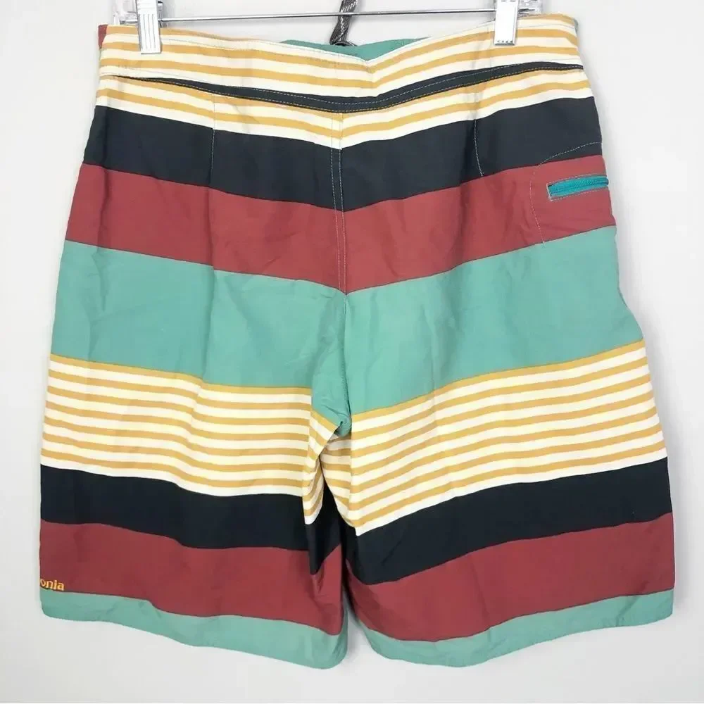 PATAGONIA | Wavefarer Striped Board Shorts Tie Front Men’s Size 32